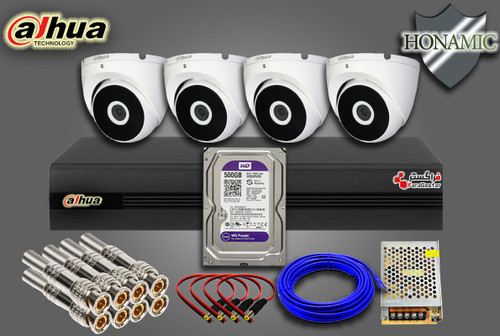 پکیج 4 دوربین مداربسته داهوا با دوربین DH-HAC-T2A21P